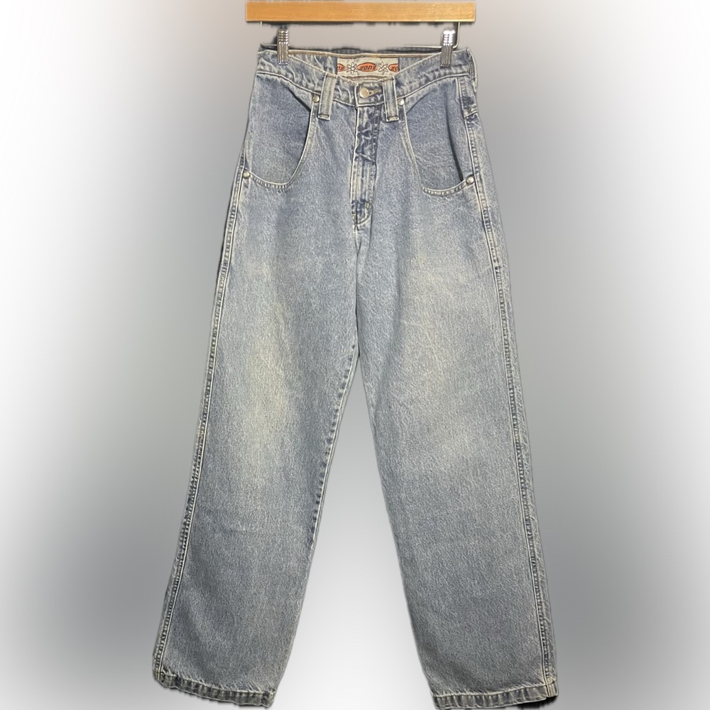 Zonz Wide Leg Jeans Men’s Sz 29 x 32 Medium Blue Wash JNCO 90s Vintage